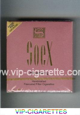 Soex Strawberry cigarettes wide flat hard box