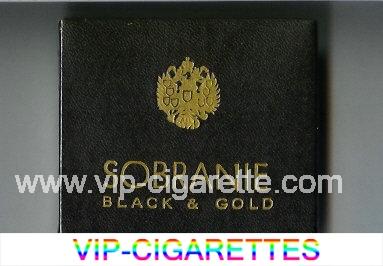 Sobranie Black and Gold cigarettes black wide flat hard box