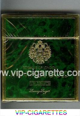 Sobranie of London Menthol Gold 100s cigarettes wide flat hard box