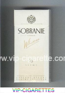 Sobranie London Slims Whites 100s cigarettes hard box