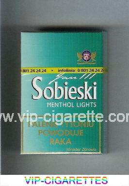 Sobieski Jan 111 Menthol Lights cigarettes green hard box