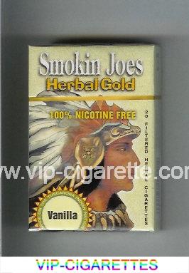 Smokin Joes Herbal Gold Vanilla cigarettes hard box