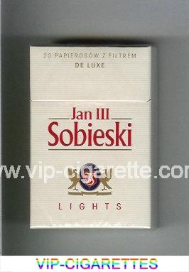 Sobieski Jan 111 De Luxe Lights cigarettes white hard box