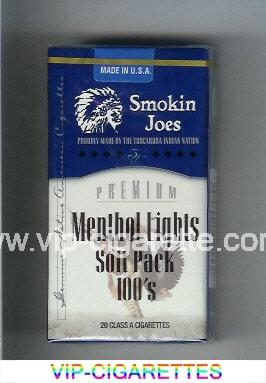 Smokin Joes Premium Menthol Lights Soft Pack 100s cigarettes soft box