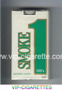 Smoke 1 Menthol Lights 100s cigarettes soft box