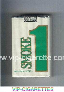 Smoke 1 Menthol Lights cigarettes soft box