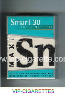 Smart 30 Lights Menthol Maxi cigarettes hard box
