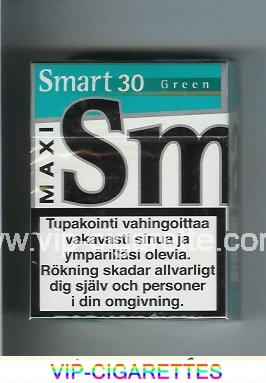 Smart 30 Green Maxi cigarettes Menthol Taste hard box