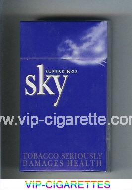 Sky 100s cigarettes blue hard box