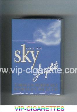 Sky Lights King Size cigarettes light blue hard box