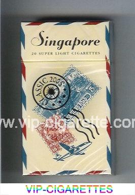 Singapore Super Light 100s cigarettes hard box