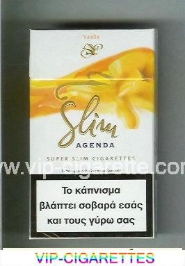 Slim Agenda Vanilla 100s cigarettes hard box