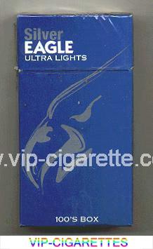 Silver Eagle Ultra Lights 100s cigarettes hard box