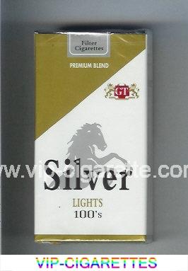 Silver Lights 100s Premium Blend cigarettes soft box