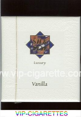 Silk Dew Luxury Vanilla 100s cigarettes wide flat hard box