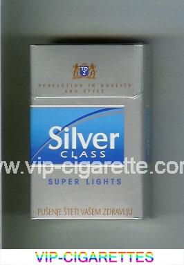 Silver Class Super Lights cigarettes hard box