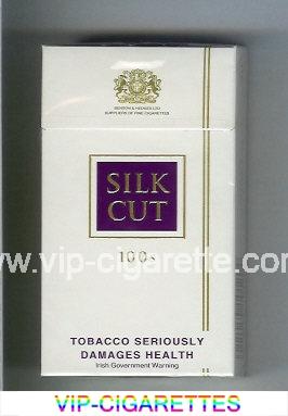 Silk Cut 100s cigarettes white and violet hard box