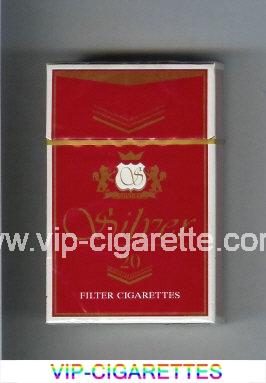Silver cigarettes red hard box