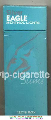 Silver Eagle Menthol Lights Slims 120s BOX cigarettes hard box