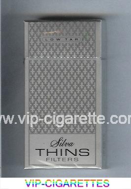Silva Thins 100s cigarettes hard box