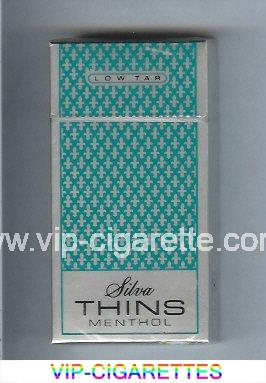 Silva Thins Menthol 100s cigarettes hard box