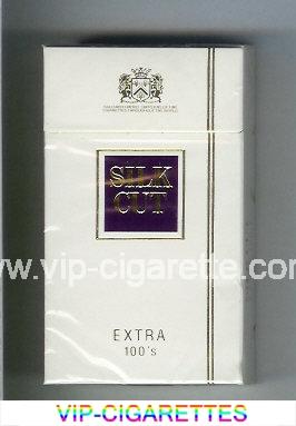 Silk Cut Extra 100s cigarettes white and violet hard box