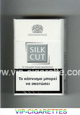 Silk Cut cigarettes white and silver hard box