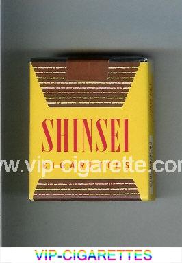 Shinsei cigarettes yellow and brown soft box