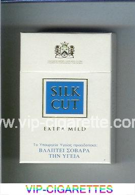 Silk Cut Extra Mild cigarettes white and blue hard box