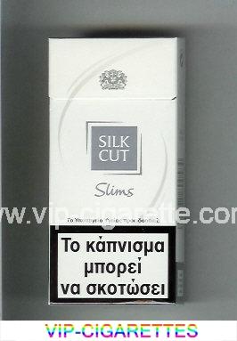 Silk Cut Slims 100s cigarettes white and silver hard box