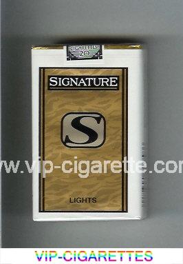 Signature S Lights cigarettes soft box