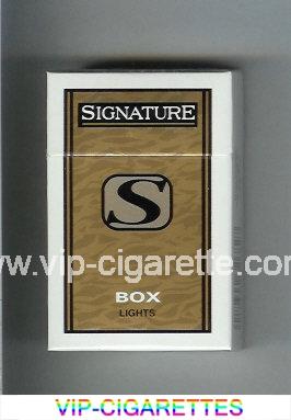 Signature S Lights cigarettes hard box