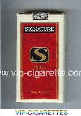 Signature S Full Flavor 100s cigarettes soft box