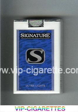 Signature S Ultra Lights cigarettes soft box