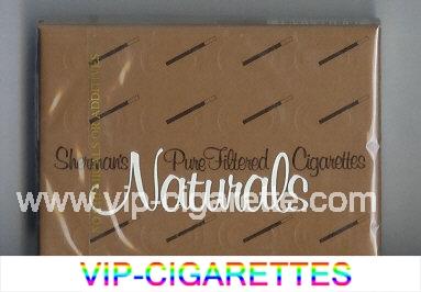 Sherman's Naturals Cigarettes wide flat hard box