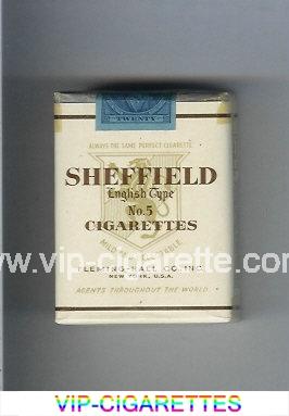 Sheffield English Type No 5 Cigarettes Mild and Delectable cigarettes soft box