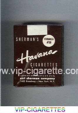 Sherman's Havana Cigarettes Formula #38 soft box