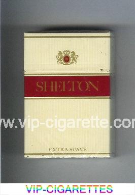 Shelton Extra Suave Cigarettes yellow and red hard box