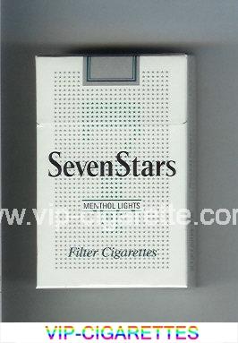 Seven Stars 7 Menthol Lights Filter Cigarettes hard box