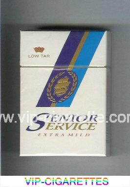 Senior Service Extra Mild Low Tar cigarettes hard box