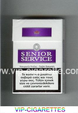 Senior Service cigarettes white and violet hard box