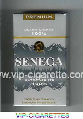 Seneca Ultra Lights 100s cigarettes hard box