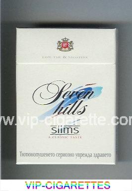 Seven Hills Slims cigarettes wide flat hard box
