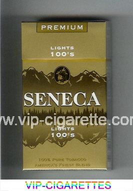 Seneca Lights 100s cigarettes hard box