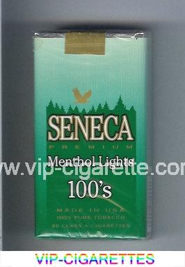 Seneca Premium Menthol Lights 100s cigarettes soft box