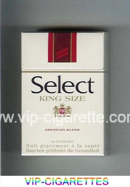 Select King Size American Blend cigarettes hard box