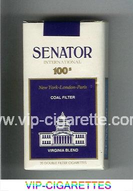 Senator International 100s Virginia Blend Coal Filter cigarettes soft box