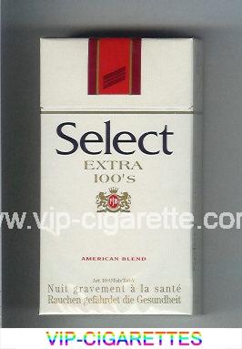 Select Extra 100s American Blend cigarettes hard box