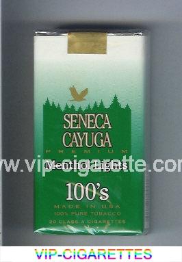 Seneca Cayuga Premium Menthol Lights 100s cigarettes soft box