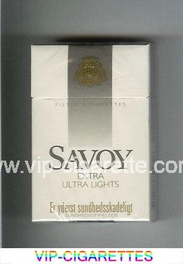 Savoy Extra Ultra Lights cigarettes hard box